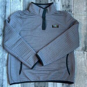 Women’s L.L. Bean gray three-quarter zip medium petite with pockets
